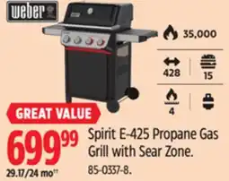 Canadian Tire Weber Spirit E-425 Propane Gas Grill with Sear Zone offer