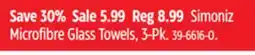 Canadian Tire Simoniz Microfibre Glass Towels offer