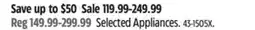 Canadian Tire Selected Appliances offer