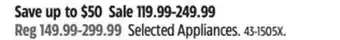 Canadian Tire Selected Appliances offer