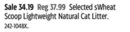 Canadian Tire Selected sWheat Scoop Lightweight Natural Cat Litter offer