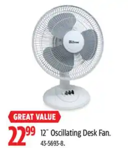 Canadian Tire For Living 12˝ Oscillating Desk Fan offer