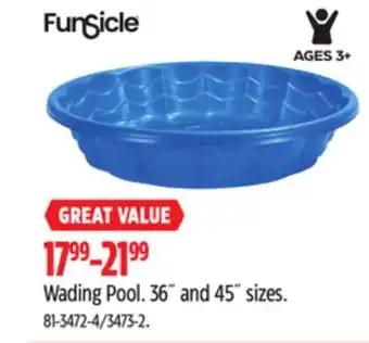 Canadian Tire Funsicle Wading Pool offer