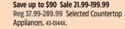 Canadian Tire Selected Countertop Appliances offer