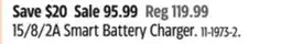 Canadian Tire MotoMaster 15/8/2A Smart Battery Charger offer