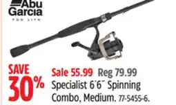Canadian Tire Abu Garcia Specialist 6´6˝ Spinning Combo, Medium offer