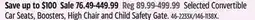 Canadian Tire Evenflo Selected Convertible Car Seats, Boosters, High Chair and Child Safety Gate offer