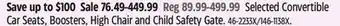 Canadian Tire Evenflo Selected Convertible Car Seats, Boosters, High Chair and Child Safety Gate offer