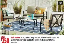 Canadian Tire For Living Avenue Conversation Set offer