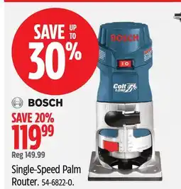 Canadian Tire BOSCH Single-Speed Palm Router offer