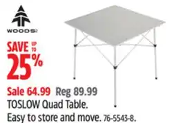 Canadian Tire Woods TOSLOW Quad Table offer