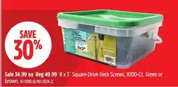 Canadian Tire Square-Drive Deck Screws, 1000-Ct. Green or brown offer