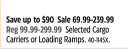 Canadian Tire SportRack Selected Cargo Carriers or Loading Ramps offer
