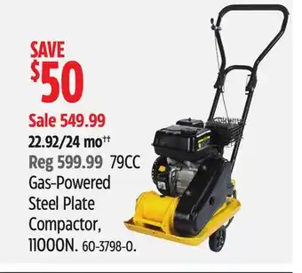 Canadian Tire Gas-Powered Steel Plate Compactor offer