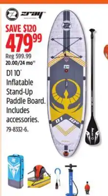 Canadian Tire Inflatable Stand-Up Paddle Board. Includes accessories offer