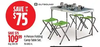 Canadian Tire 4-Person Folding Camp Table Set offer