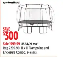 Canadian Tire 11 x 11ยด Trampoline and Enclosure Combo offer