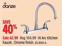 Canadian Tire Danze Hi Arc Kitchen Faucet offer