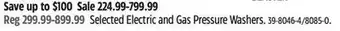 Canadian Tire Karcher Selected Electric and Gas Pressure Washers offer