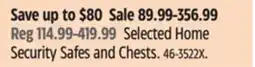 Canadian Tire SentrySafe Selected Home Security Safes and Chests offer