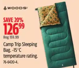 Canadian Tire Woods Camp Trip Sleeping Bag offer