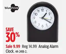 Canadian Tire Bluehive Analog Alarm Clock offer