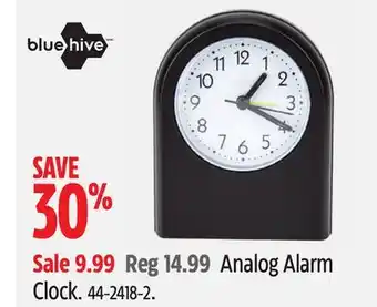 Canadian Tire Bluehive Analog Alarm Clock offer