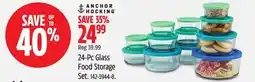 Canadian Tire Anchor Hocking 24-Pc Glass Food Storage Set offer