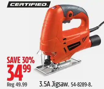 Canadian Tire Certified 3.5A Jigsaw offer
