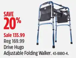Canadian Tire Drive Hugo Adjustable Folding Walker offer