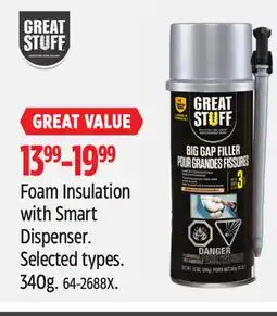 Canadian Tire Great Stuff Foam Insulation with Smart Dispenser offer