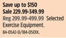Canadian Tire Selected Exercise Equipment offer