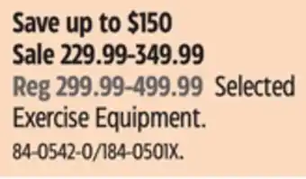 Canadian Tire Selected Exercise Equipment offer