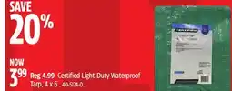 Canadian Tire Certified Light-Duty Waterproof Tarp offer