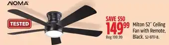 Canadian Tire NOMA Milton 52˝ Ceiling Fan with Remote offer
