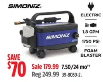 Canadian Tire ELECTRIC 1.8 GPM 1750 PSI FOAM BLASTER offer