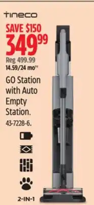 Canadian Tire Tineco GO Station with Auto Empty Station offer