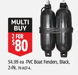 Canadian Tire PVC Boat Fenders, Black, 2-Pk offer