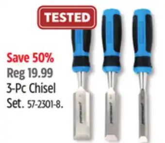 Canadian Tire Mastercraft 3-PcChisel Set offer