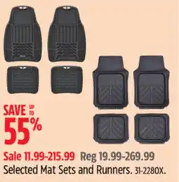 Canadian Tire Selected Mat Sets and Runners offer