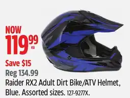 Canadian Tire Raider RX2 Adult Dirt Bike/ATV Helmet, Blue offer