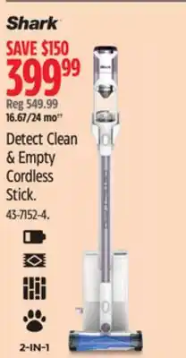 Canadian Tire Shark Detect Clean & Empty Cordless Stick offer