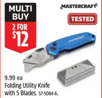 Canadian Tire Mastercraft Folding Utility Knife offer