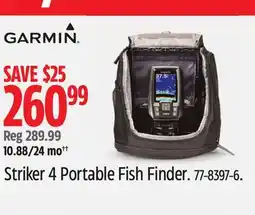 Canadian Tire Garmin Striker 4 Portable Fish Finder offer