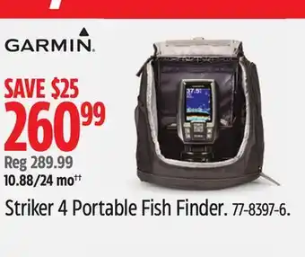 Canadian Tire Garmin Striker 4 Portable Fish Finder offer