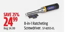 Canadian Tire Irwin 8-in-1 Ratcheting Screwdriver offer