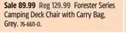 Canadian Tire Coleman Forester Series Camping Deck Chair with Carry Bag, Grey offer