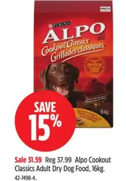 Canadian Tire Purina Alpo Cookout Classics Adult Dry Dog Food offer