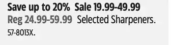 Canadian Tire Mastercraft Selected Sharpeners offer