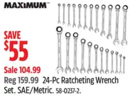 Canadian Tire Maximum 24-Pc Ratcheting Wrench Set offer